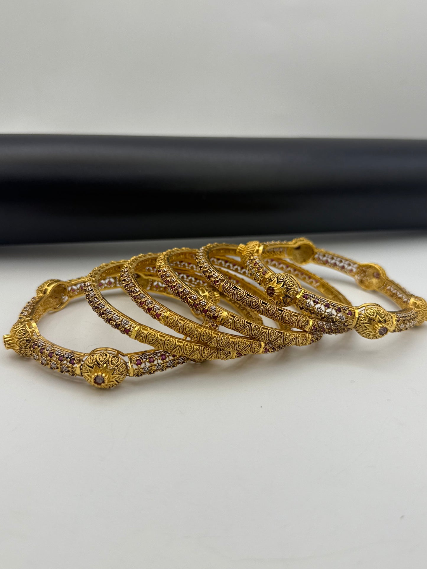 925 Silver Gold Plated Bangles-Sbg2