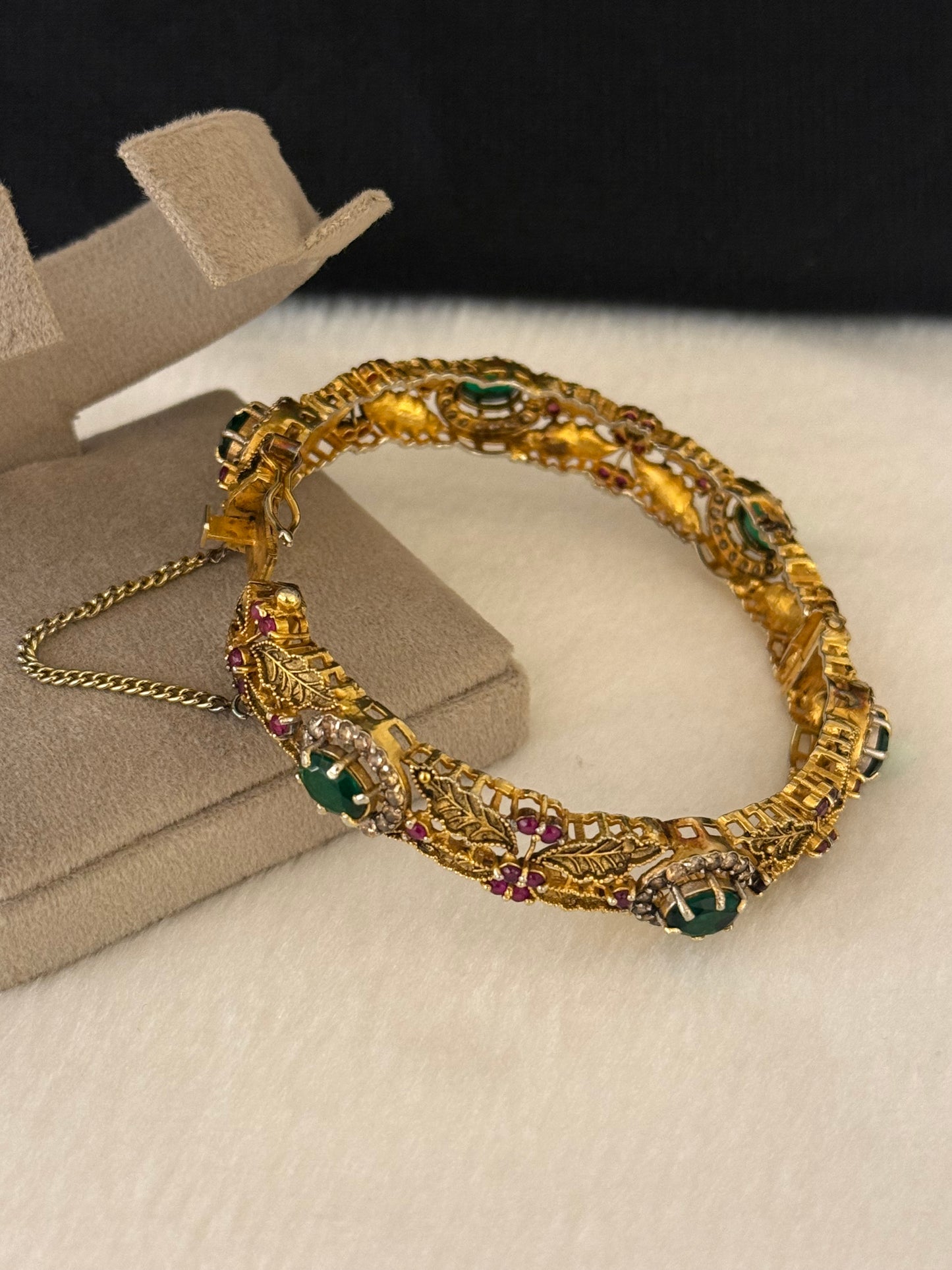 925 Silver Gold Plated Bangles-Sbg51