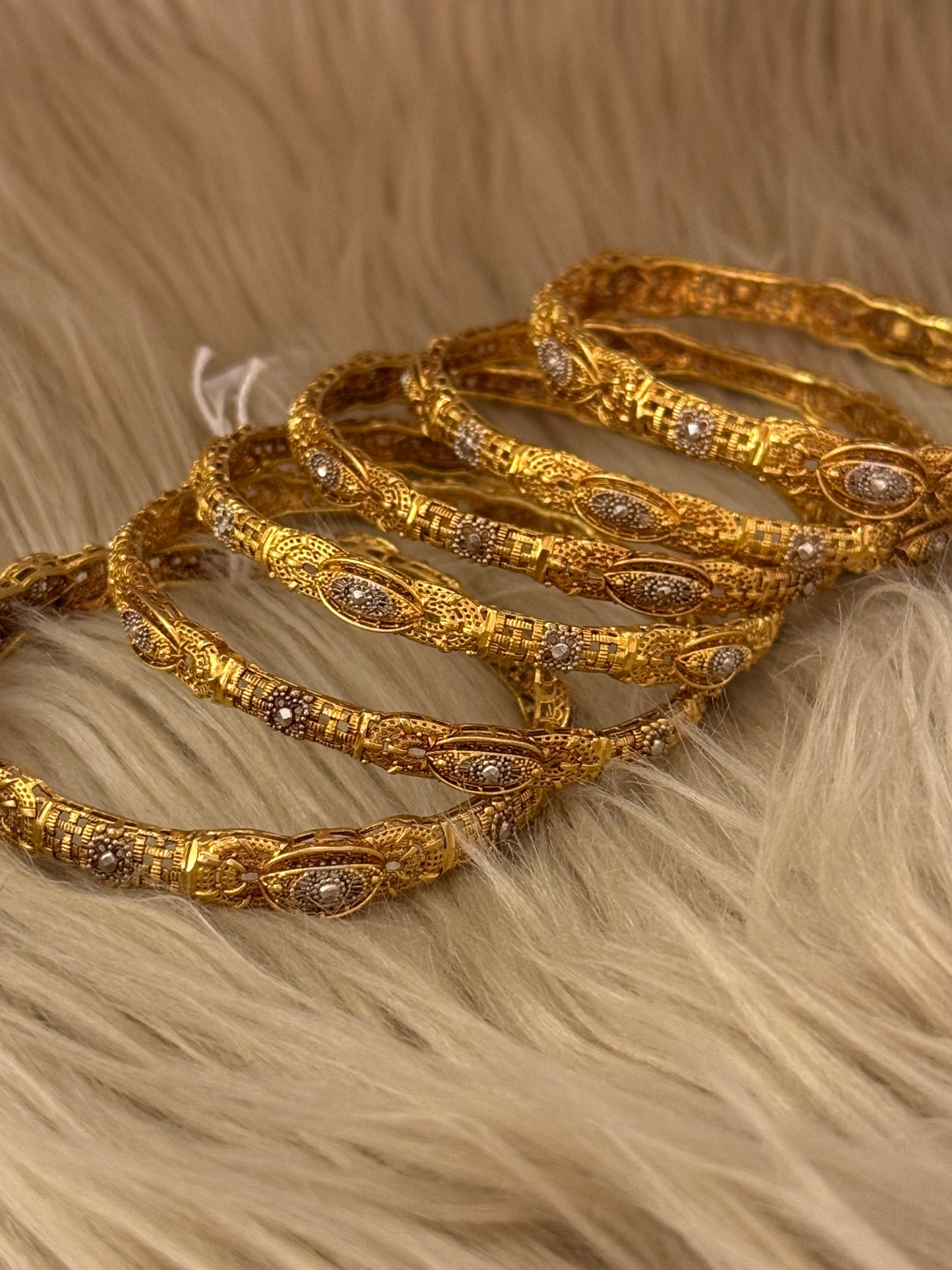 925 Silver Gold Plated Bangles-Sbg50