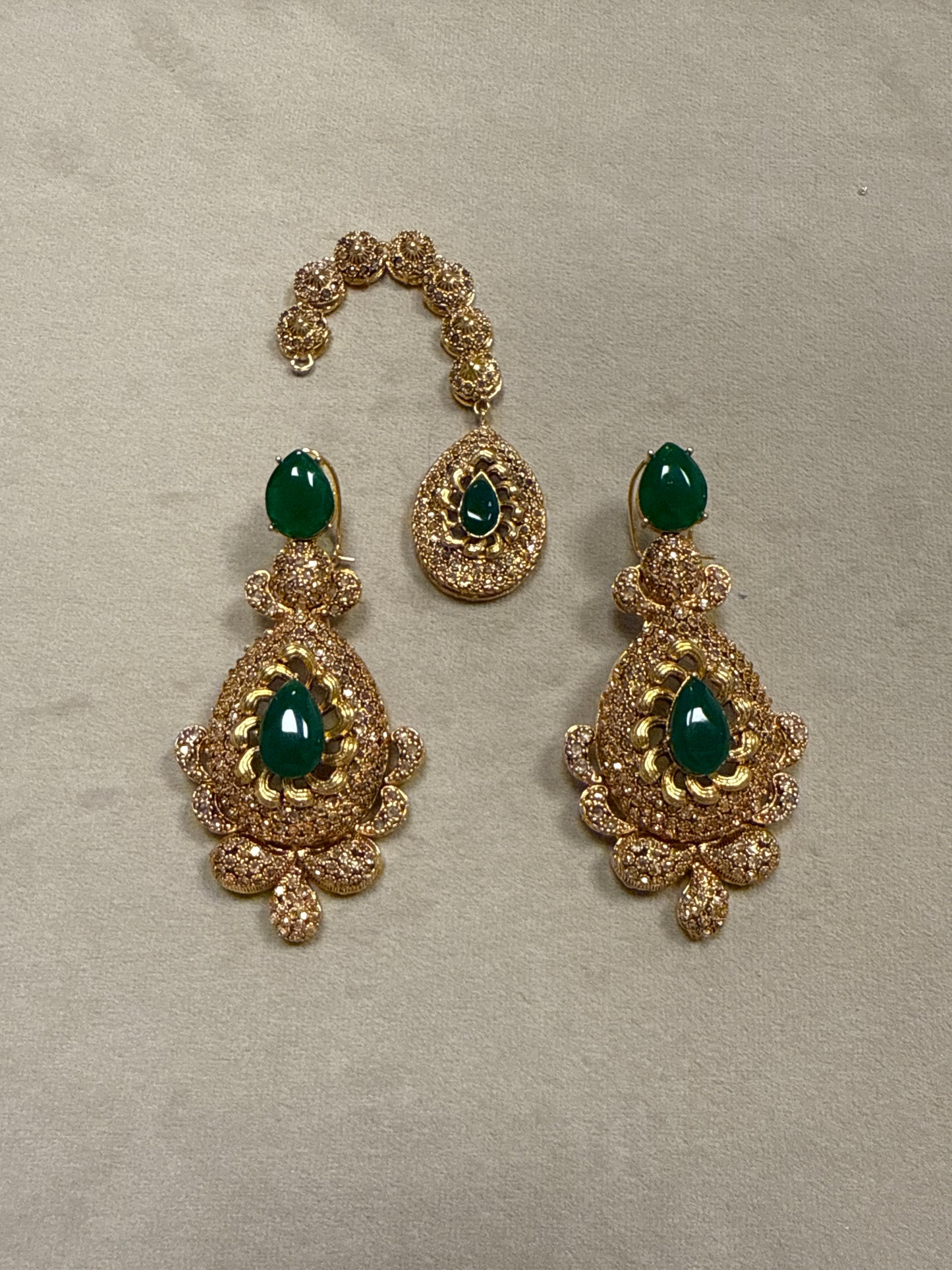 Green Earrings Tika-Er57