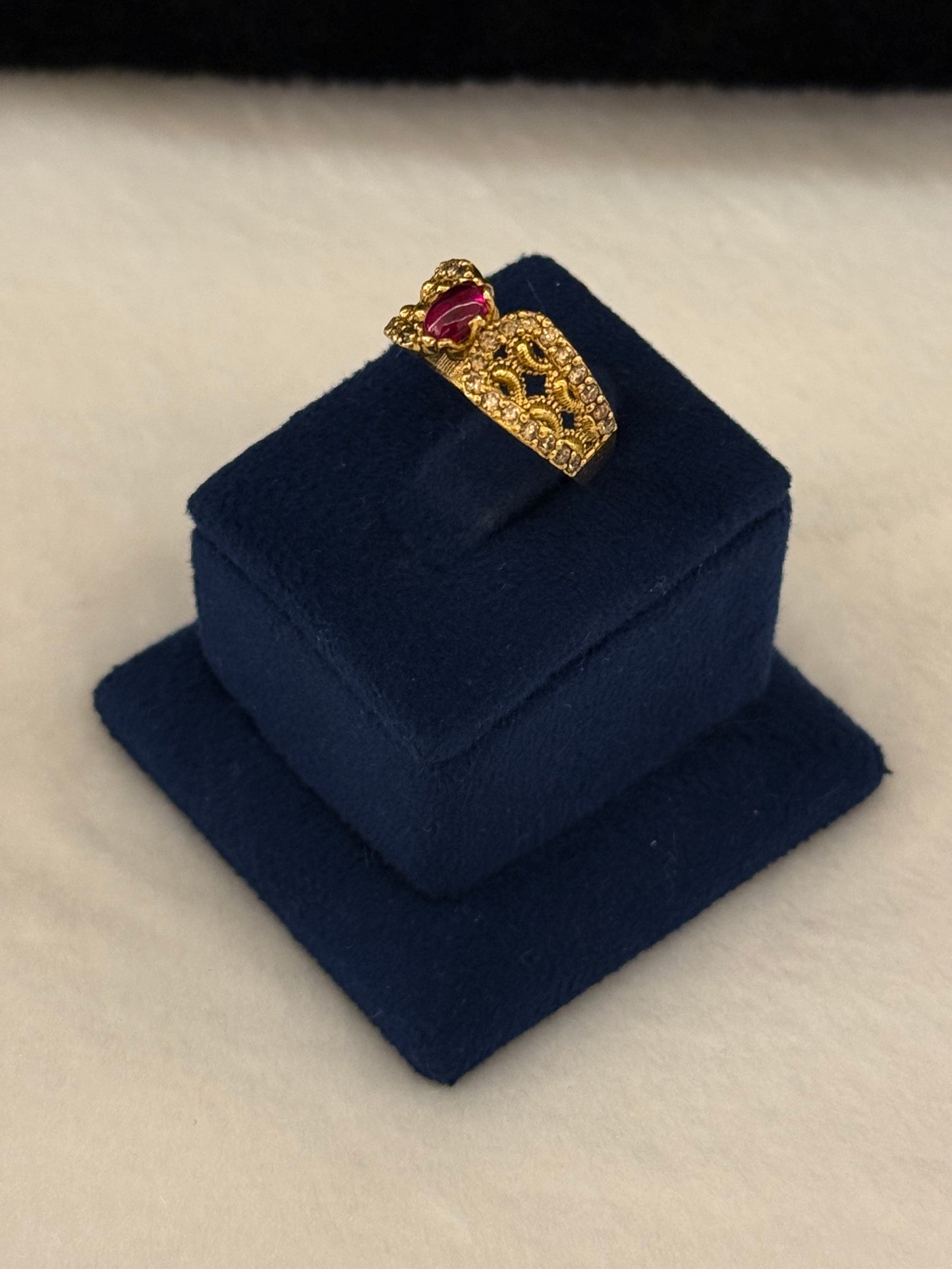 925 Silver GoldPlated Ring-Sr125