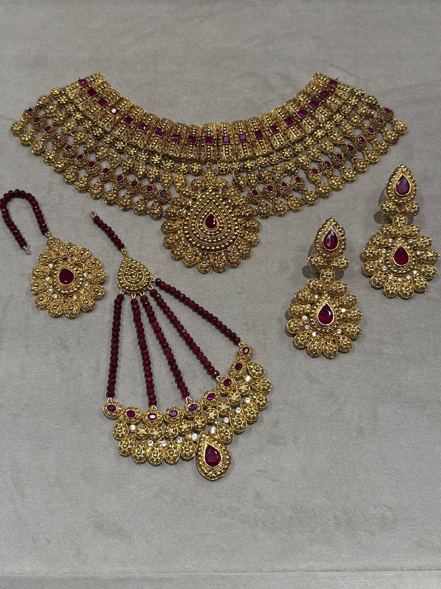 Royal Ruby Bridal Set - Bs22