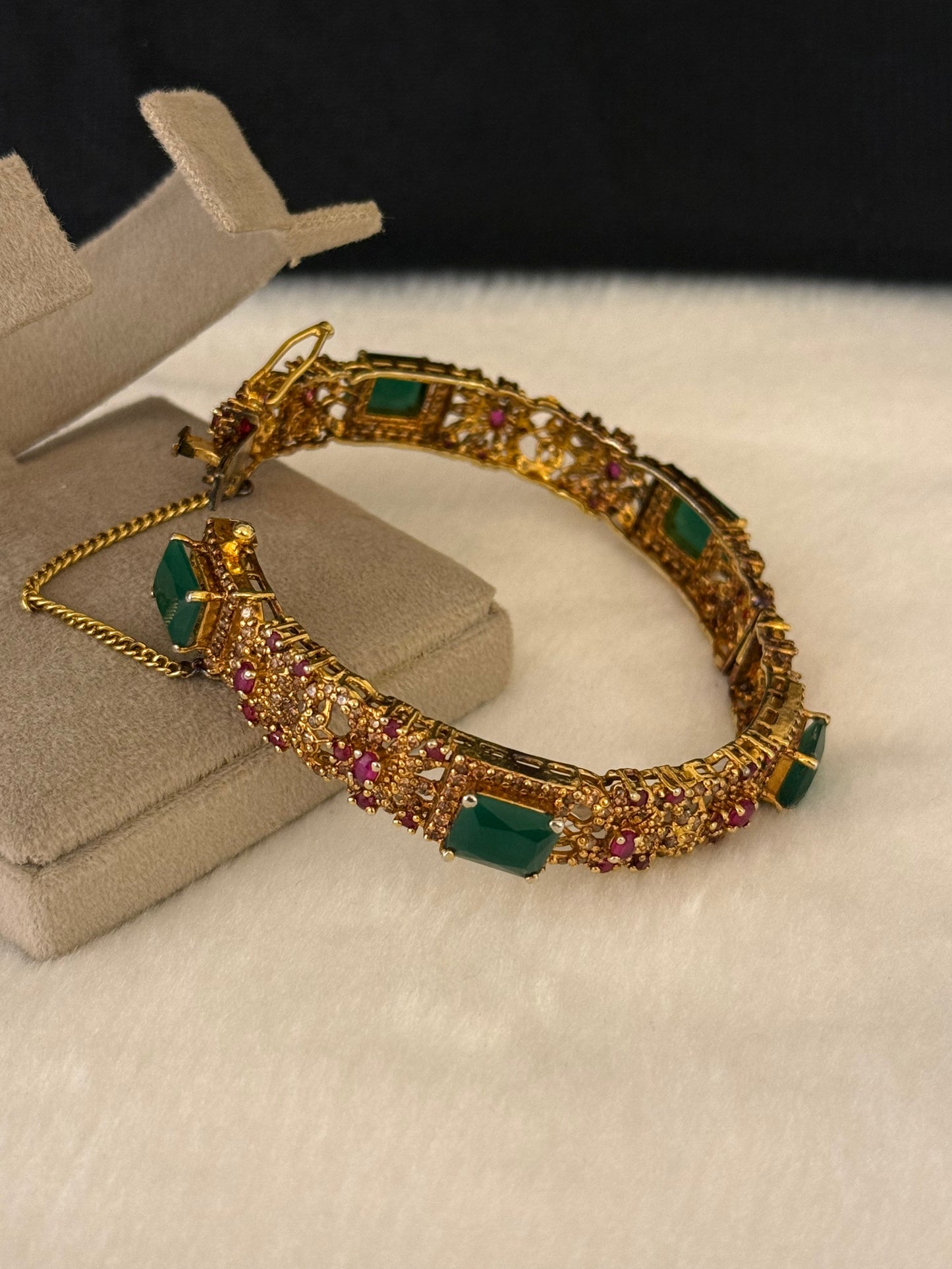 925 Silver Gold Plated Bangles-Sbg58