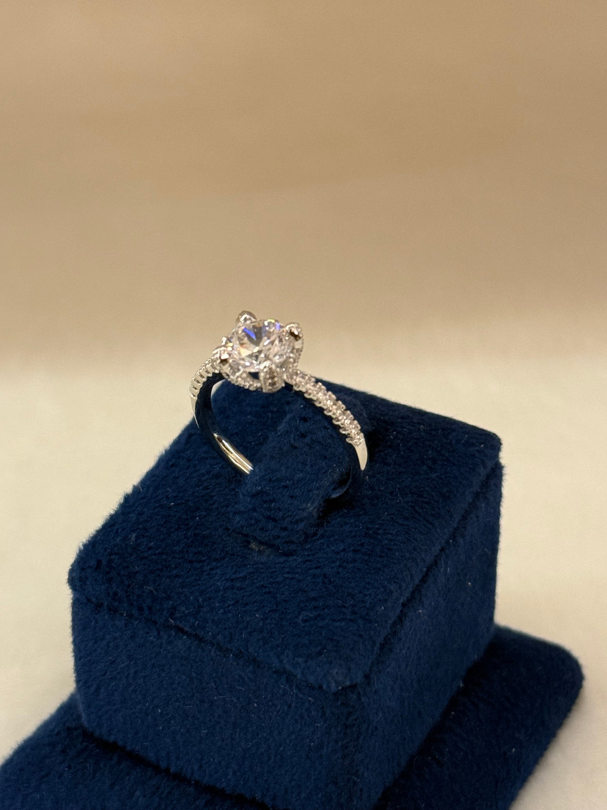 Rhodium Plated Ring-R309