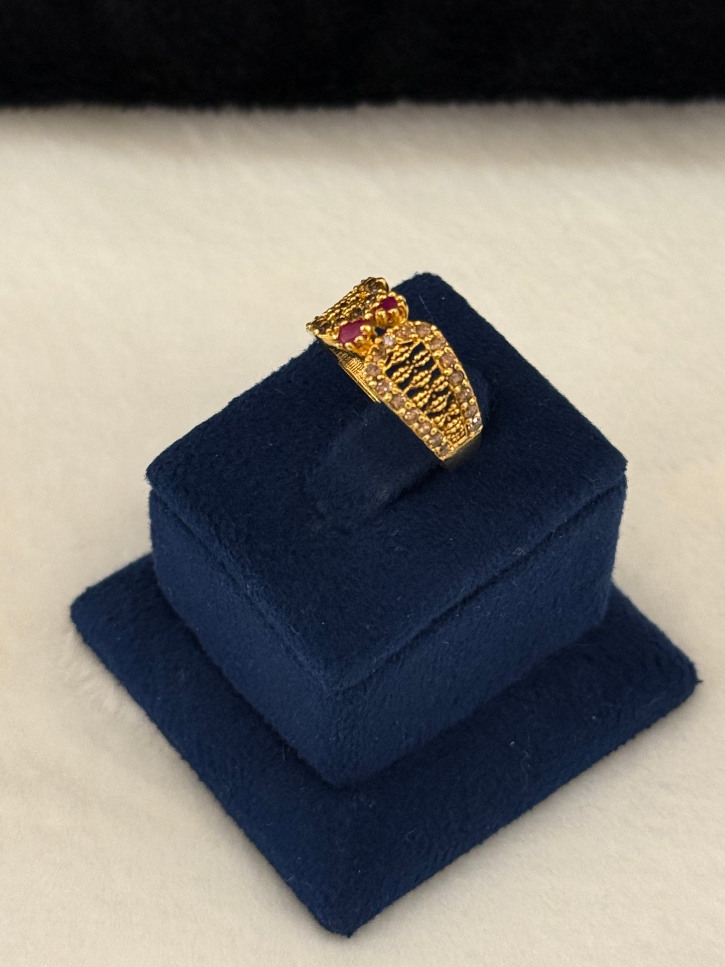 925 Silver GoldPlated Ring-Sr126