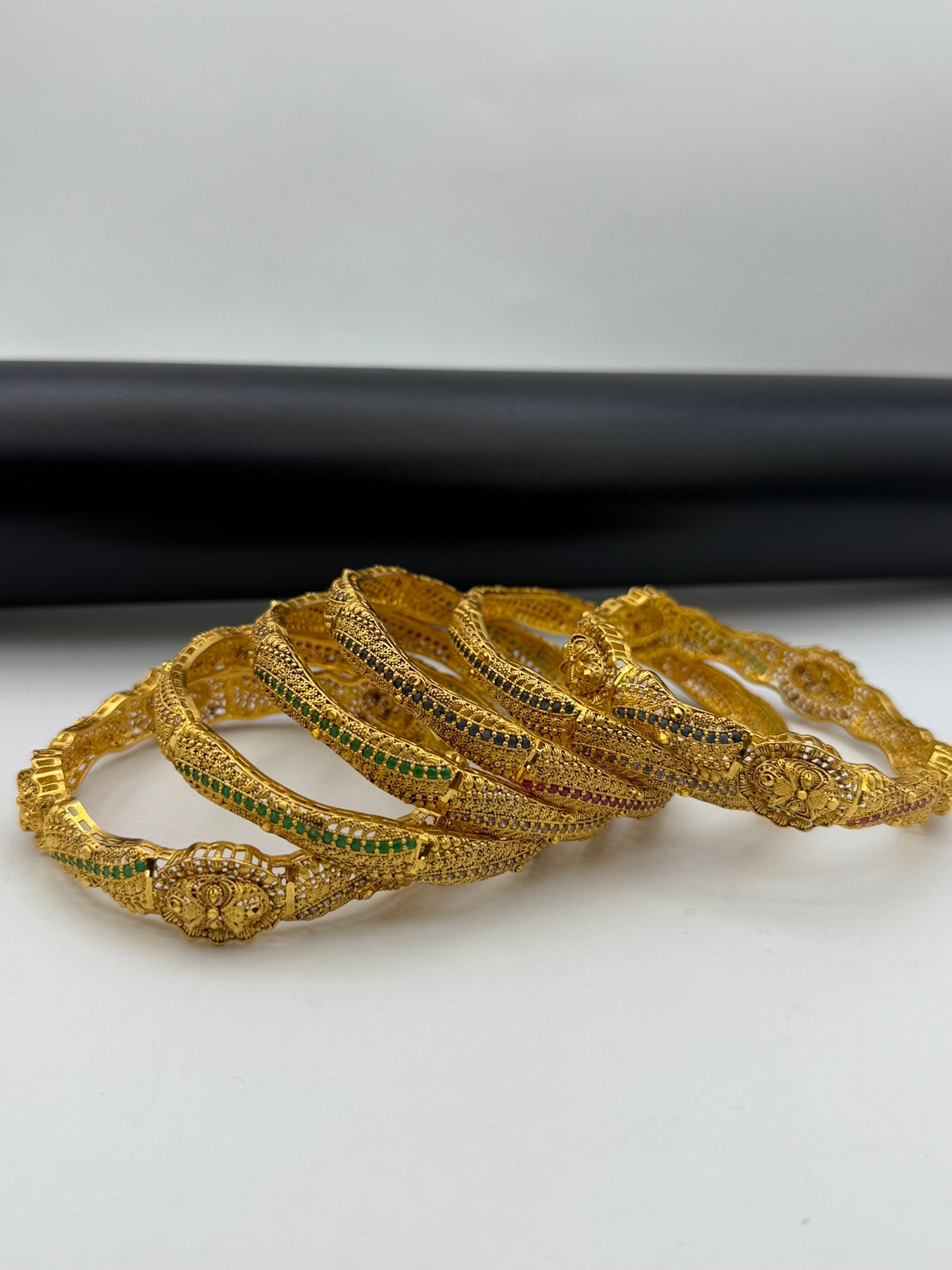 925 Silver Gold Plated Bangles-Sbg23