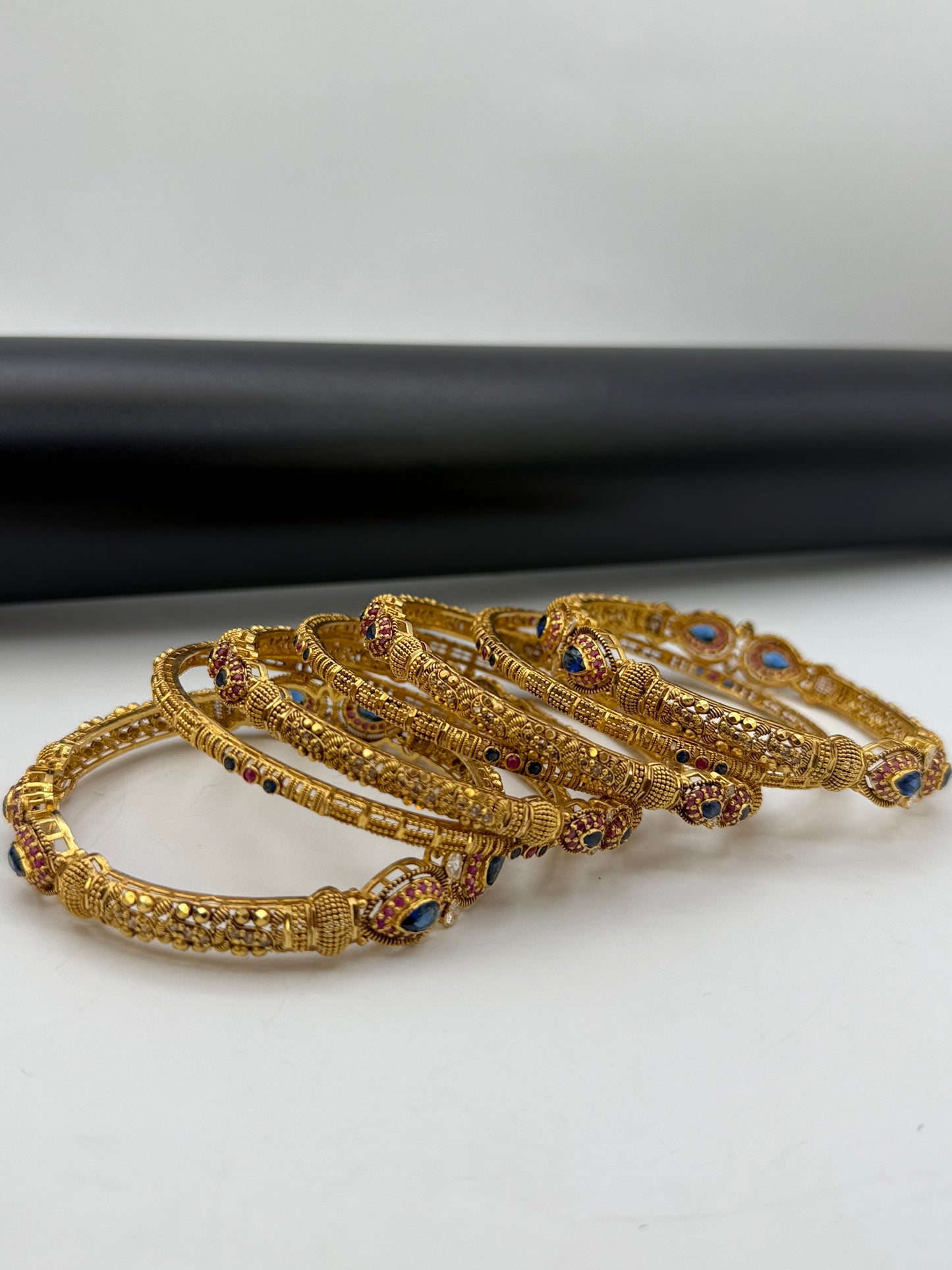 925 Silver Gold Plated Bangles-Sbg11