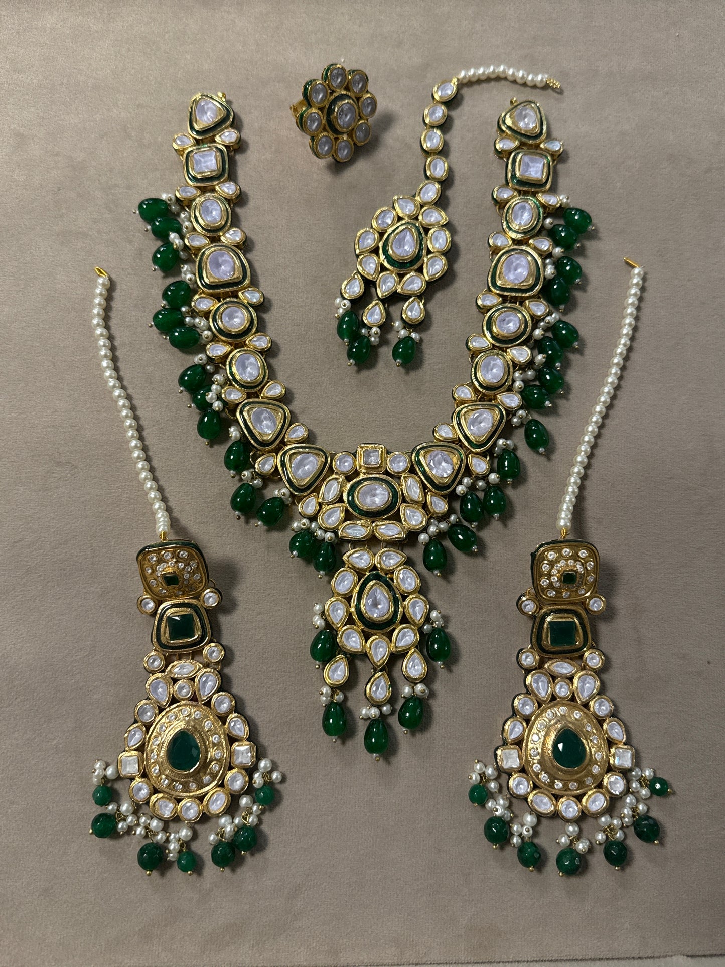 Emerald Blossom Bridal Set-Bs44
