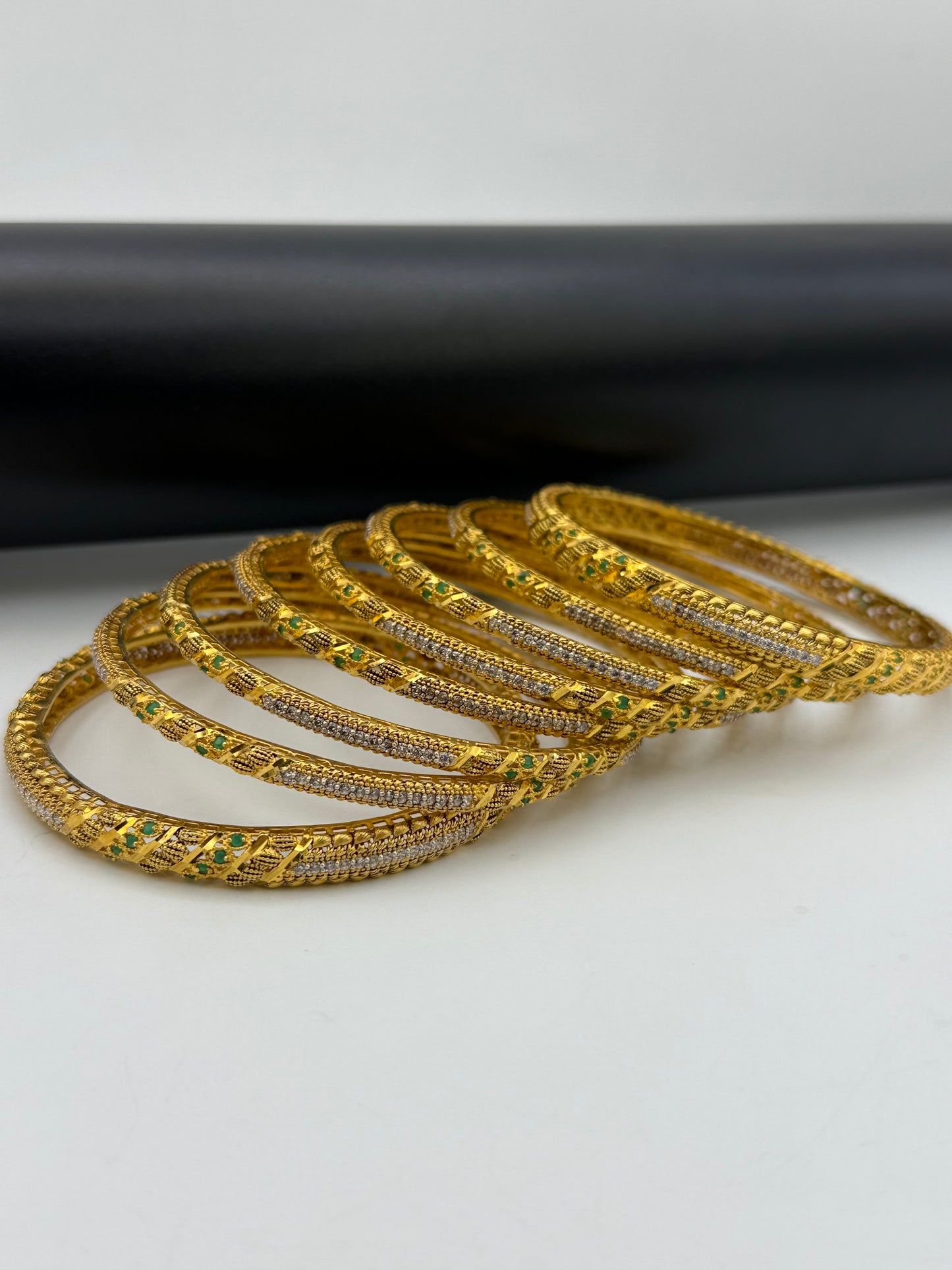 925 Silver Gold Plated Bangles-Sbg8