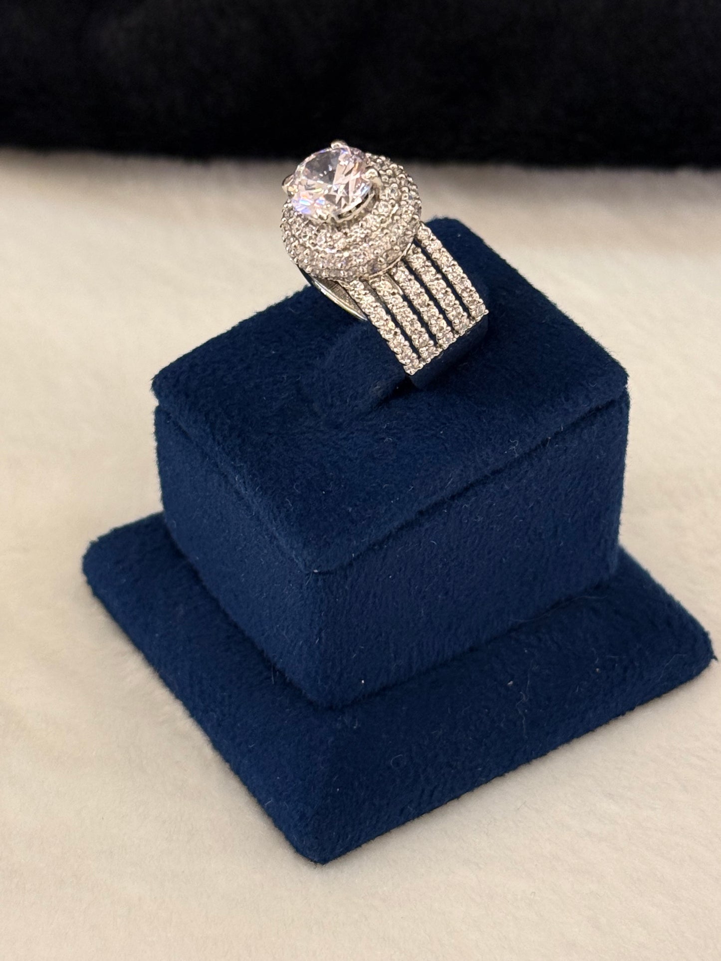 925 Silver Rhodium Plated Ring-Sr121