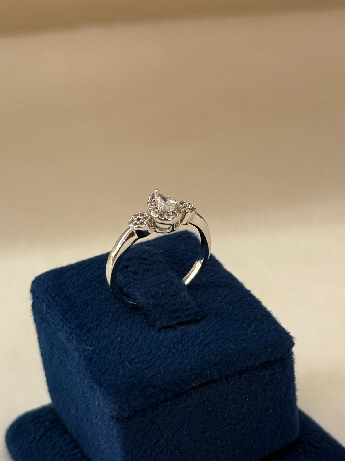Rhodium plated Ring-R303