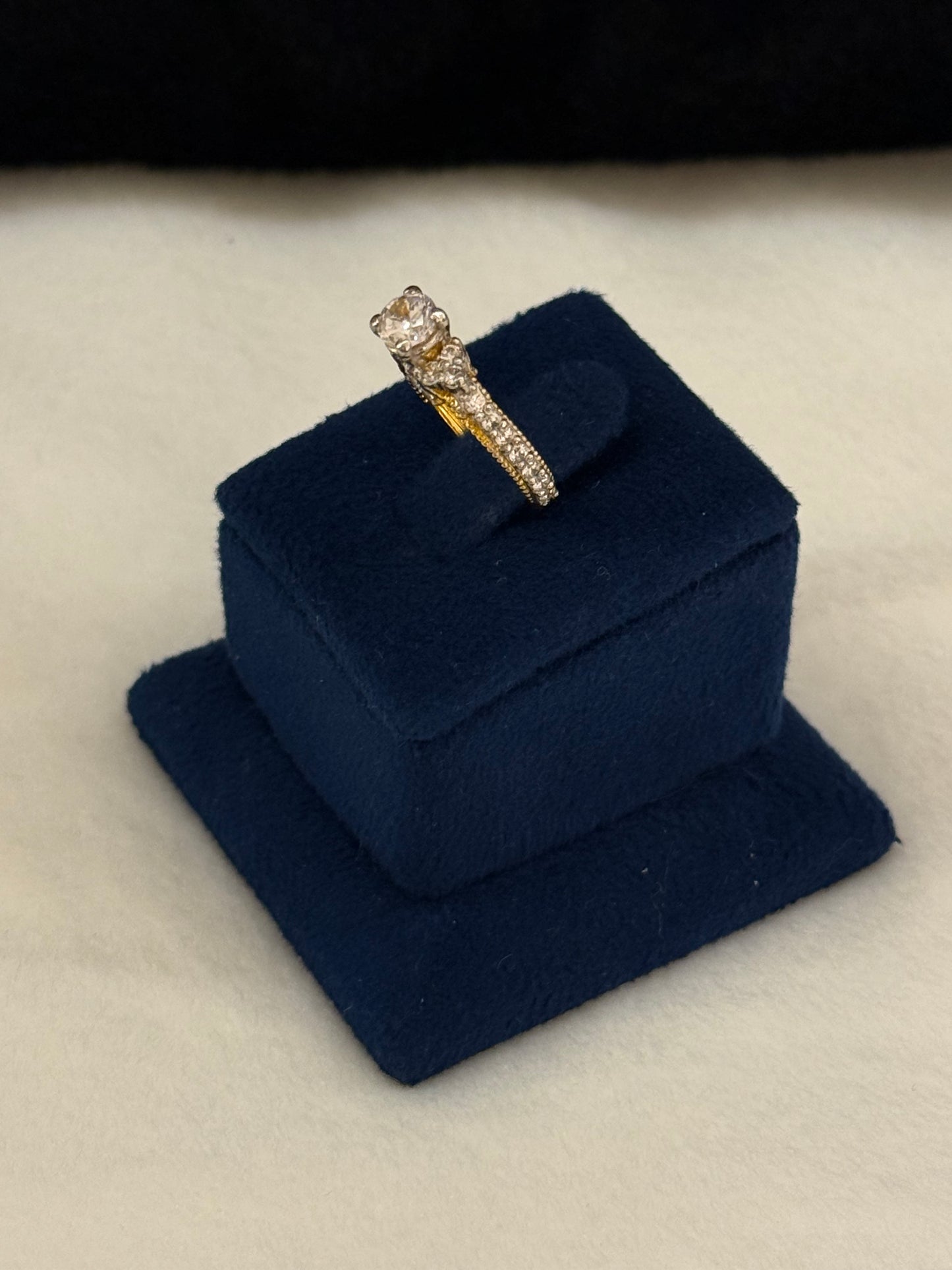 925 Silver GoldPlated Ring-Sr114