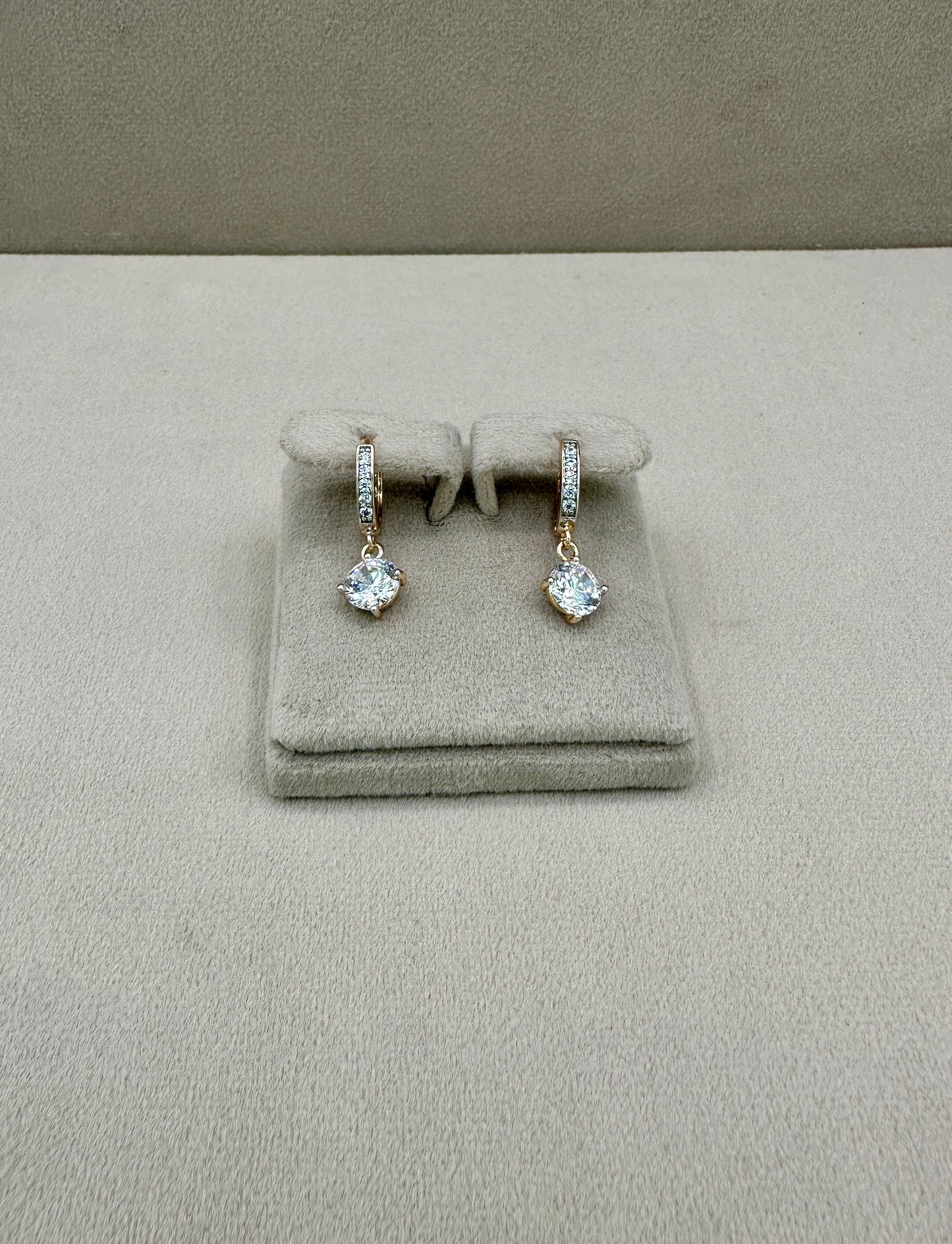 Zircon Hoop Earrings-Db1