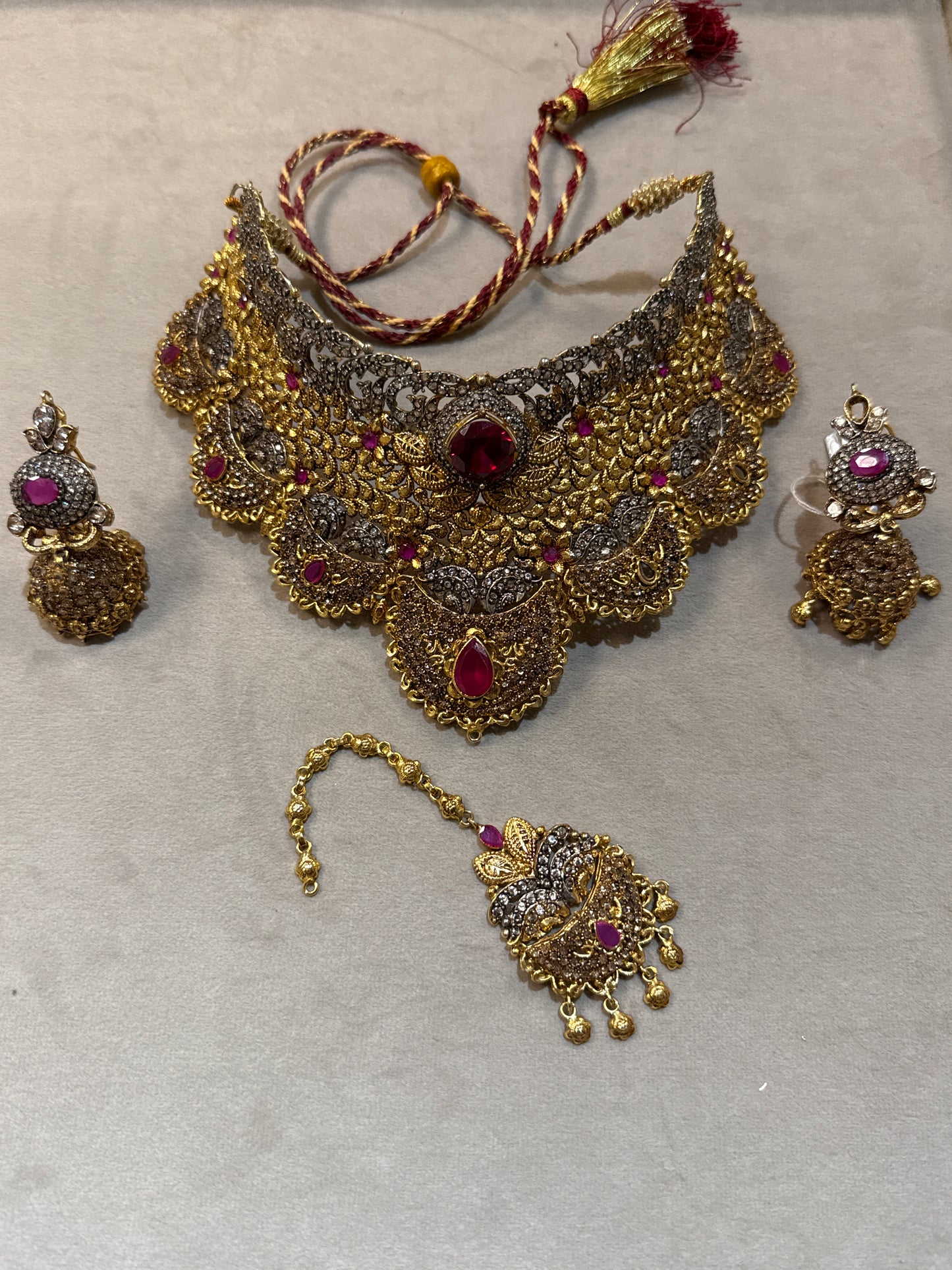 Ruby Maharani Bridal Set- Bs19