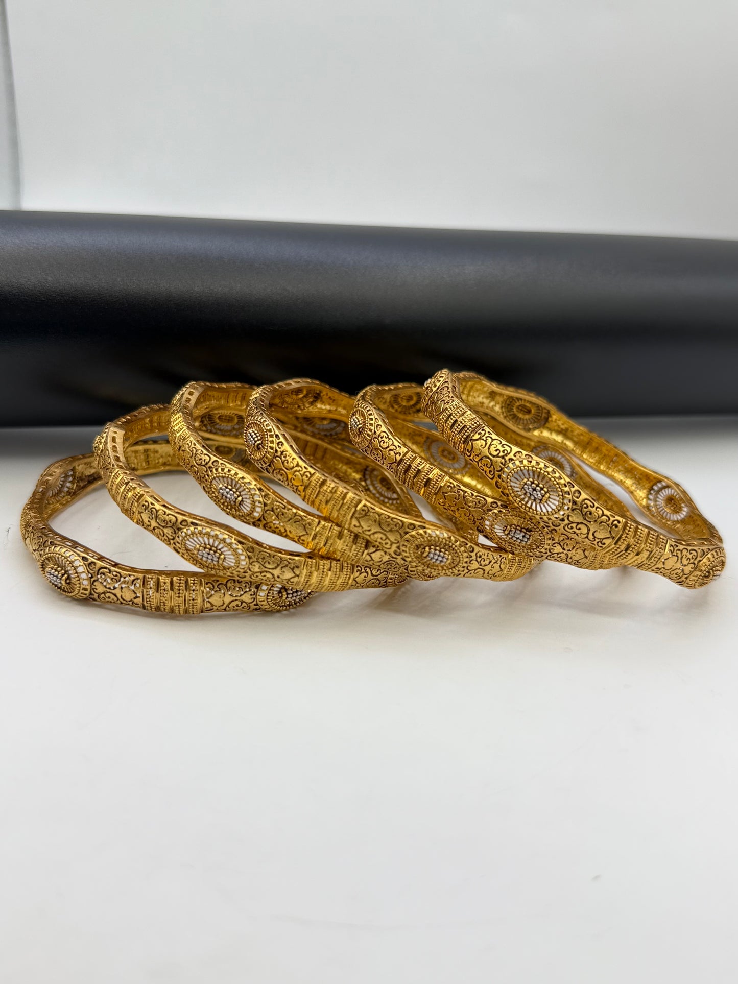 925 Silver Gold Plated Bangles-Sbg43