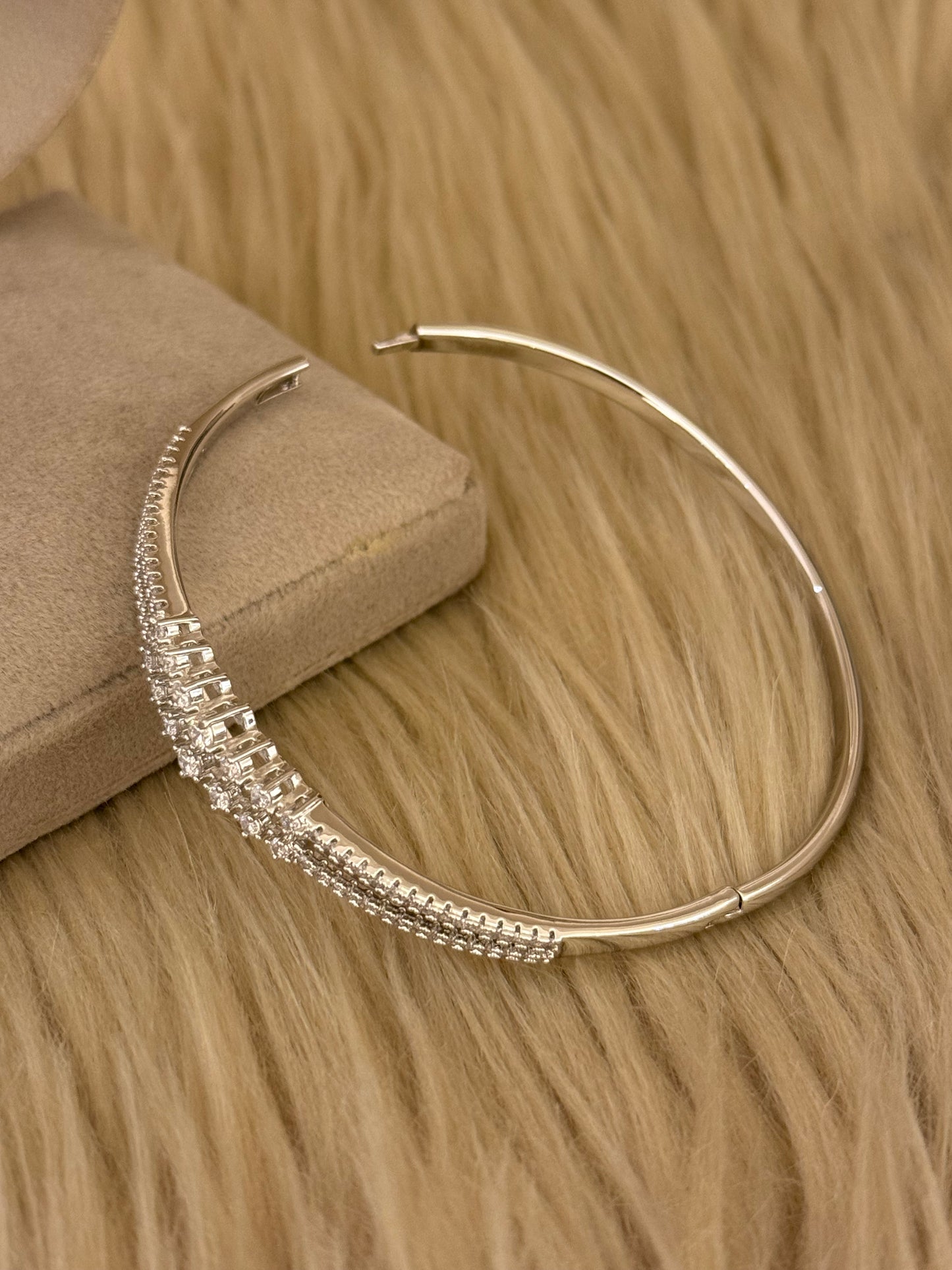Rhodium plated Bracelet-Bs46