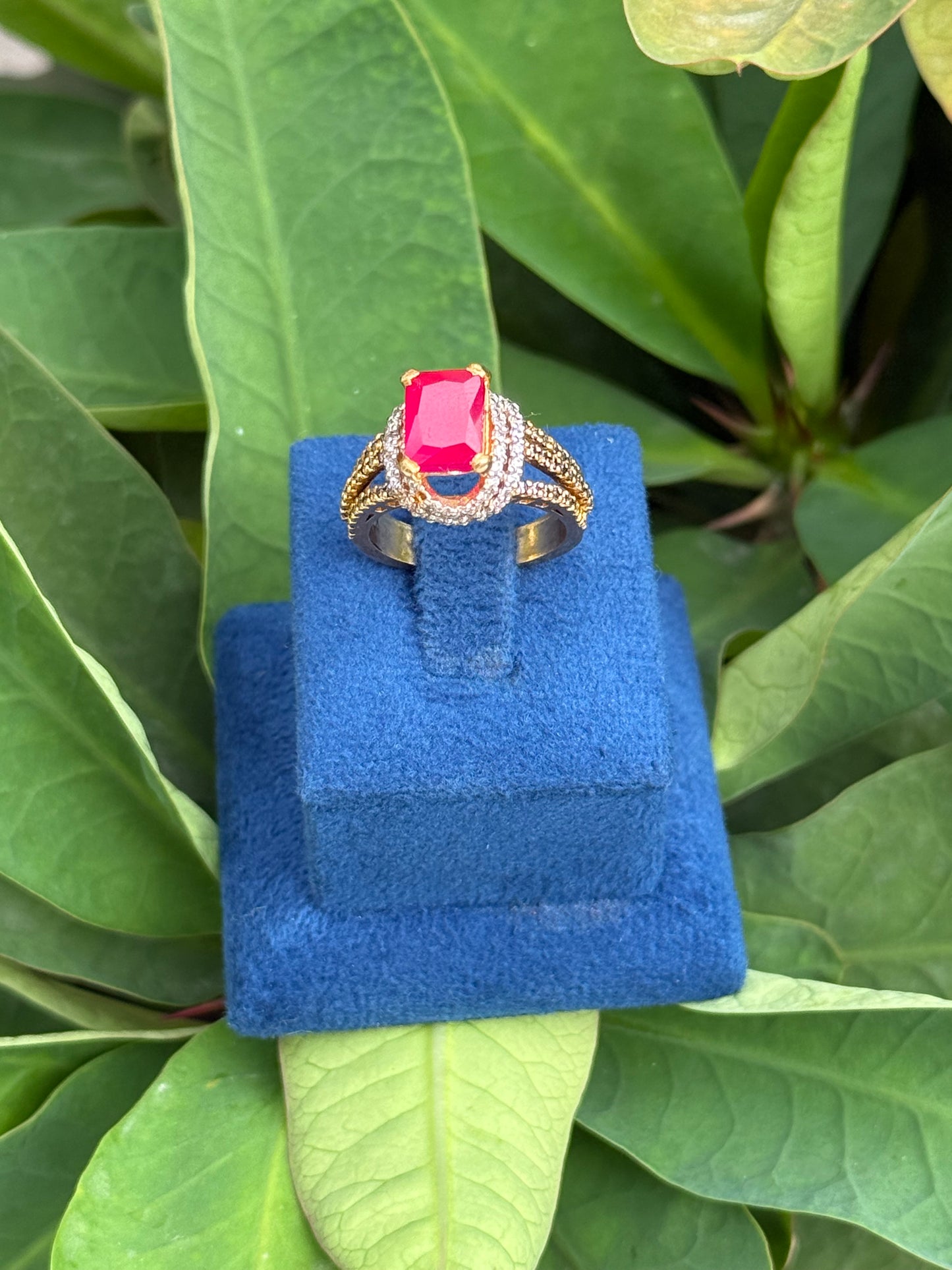 925 Silver GoldPlated Ring-Sr173
