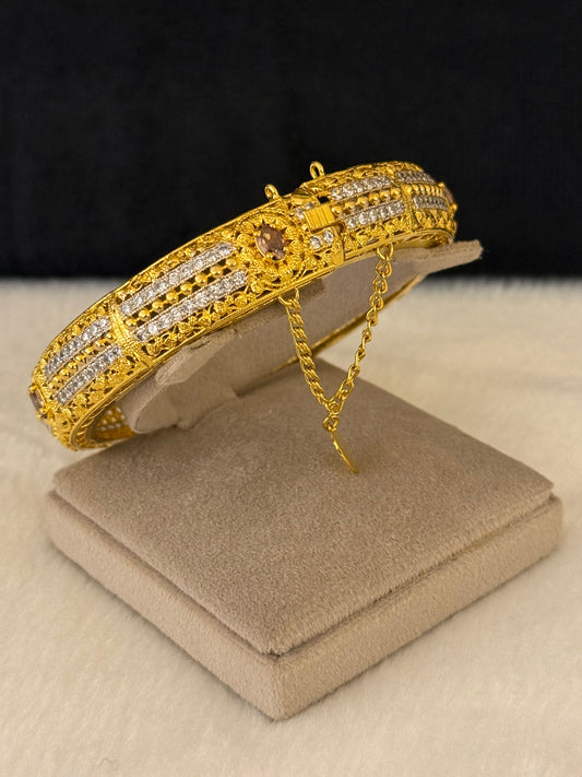 925 Silver Gold Plated Bangles-Sbg60