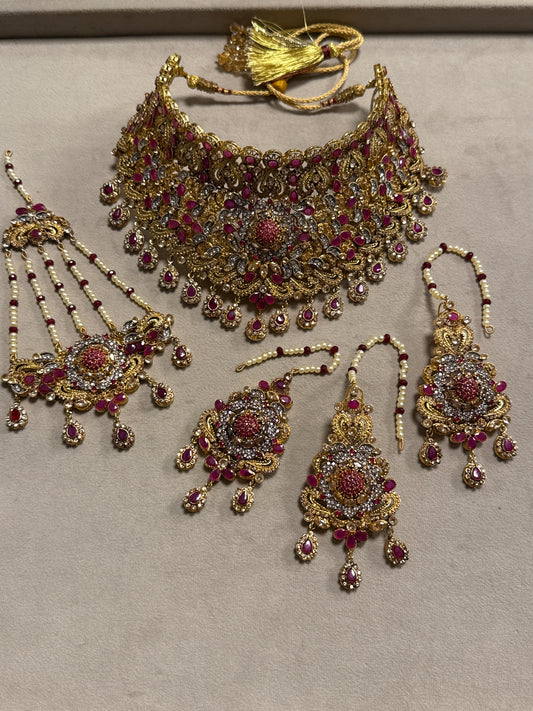 Ruby Blossom Bridal Set -Bs15