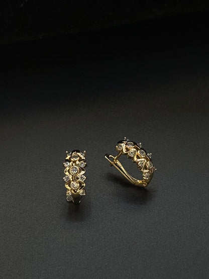 Golden Bloom Hoops-Db16