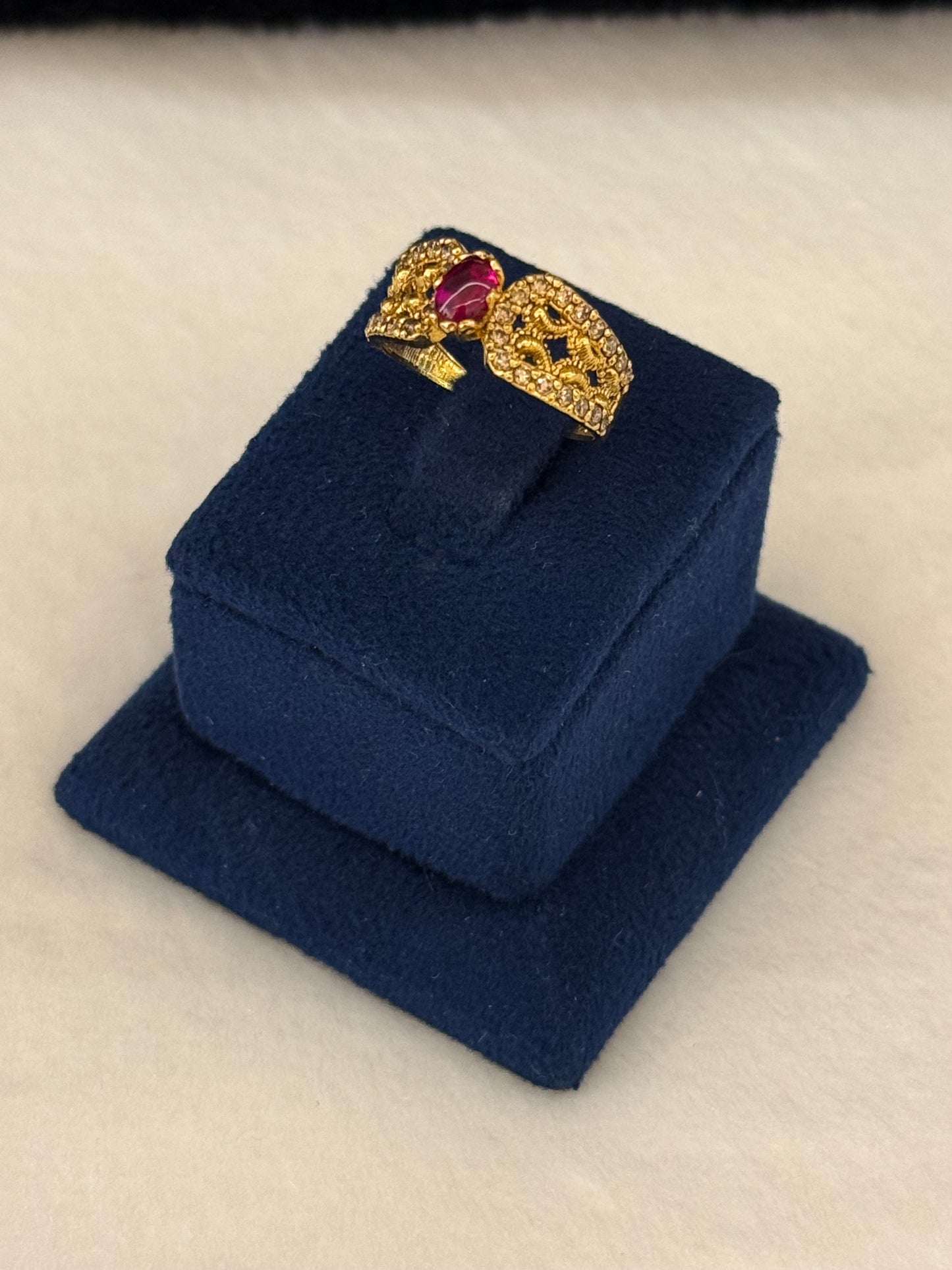 925 Silver GoldPlated Ring-Sr125