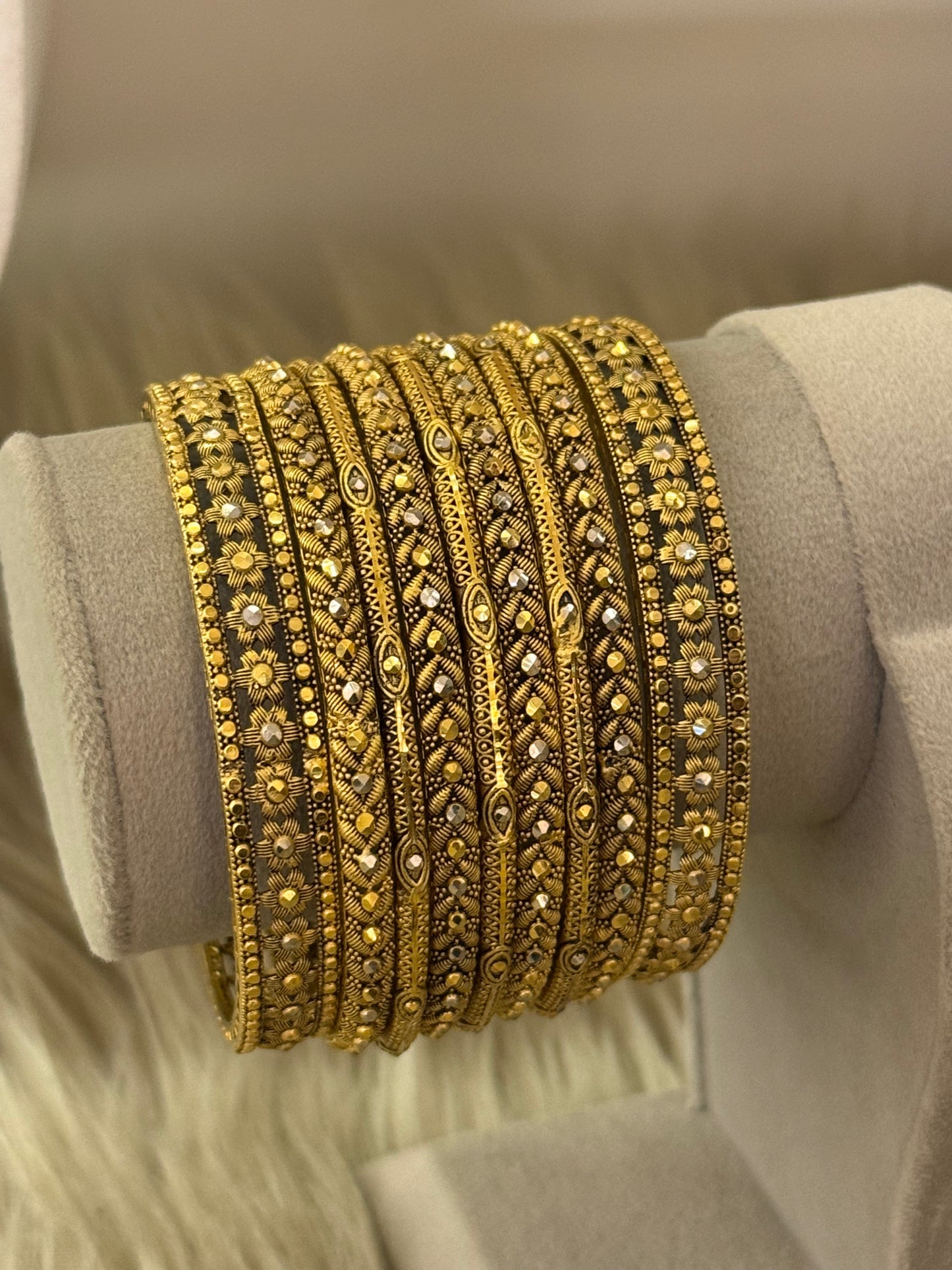 925 Silver Gold Plated Bangles-Sbg47