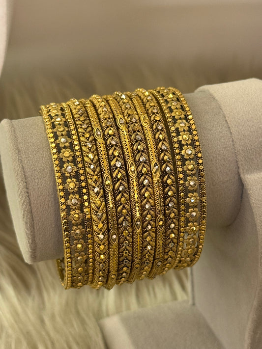 925 Silver Gold Plated Bangles-Sbg47