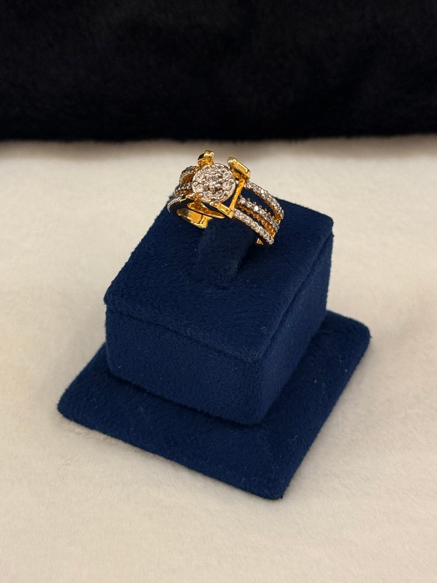 925 Silver GoldPlated Ring-Sr102