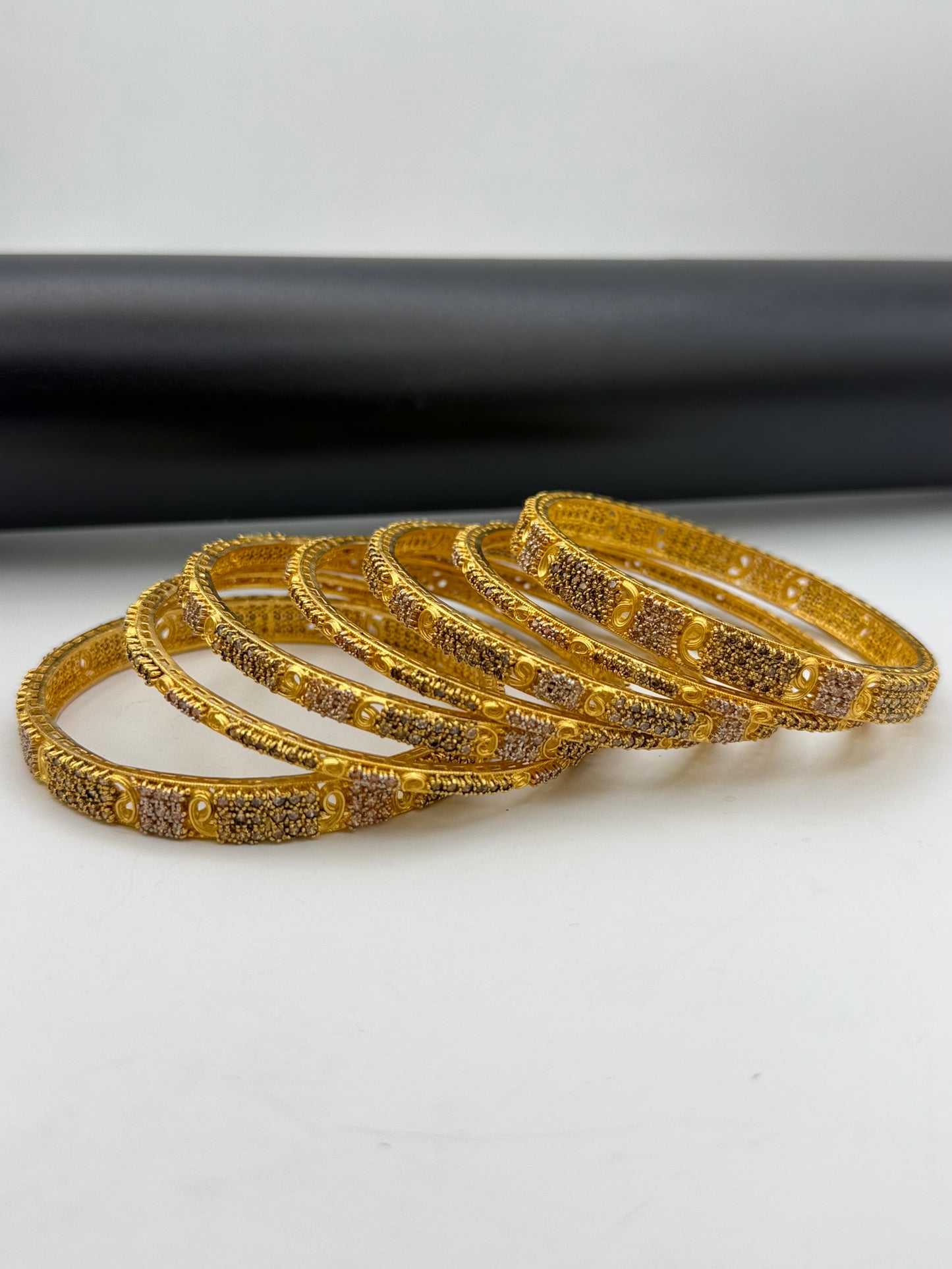 925 Silver Gold Plated Bangles-Sbg13