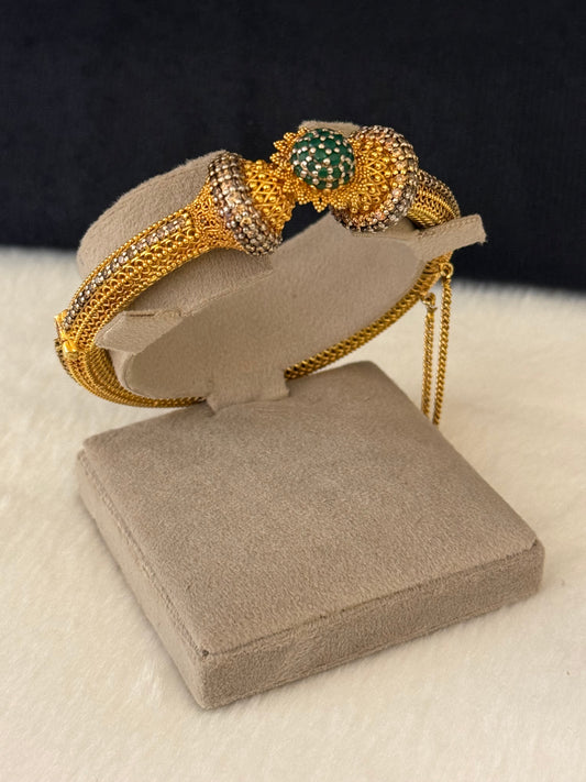 925 Silver Gold Plated Bangles-Sbg54