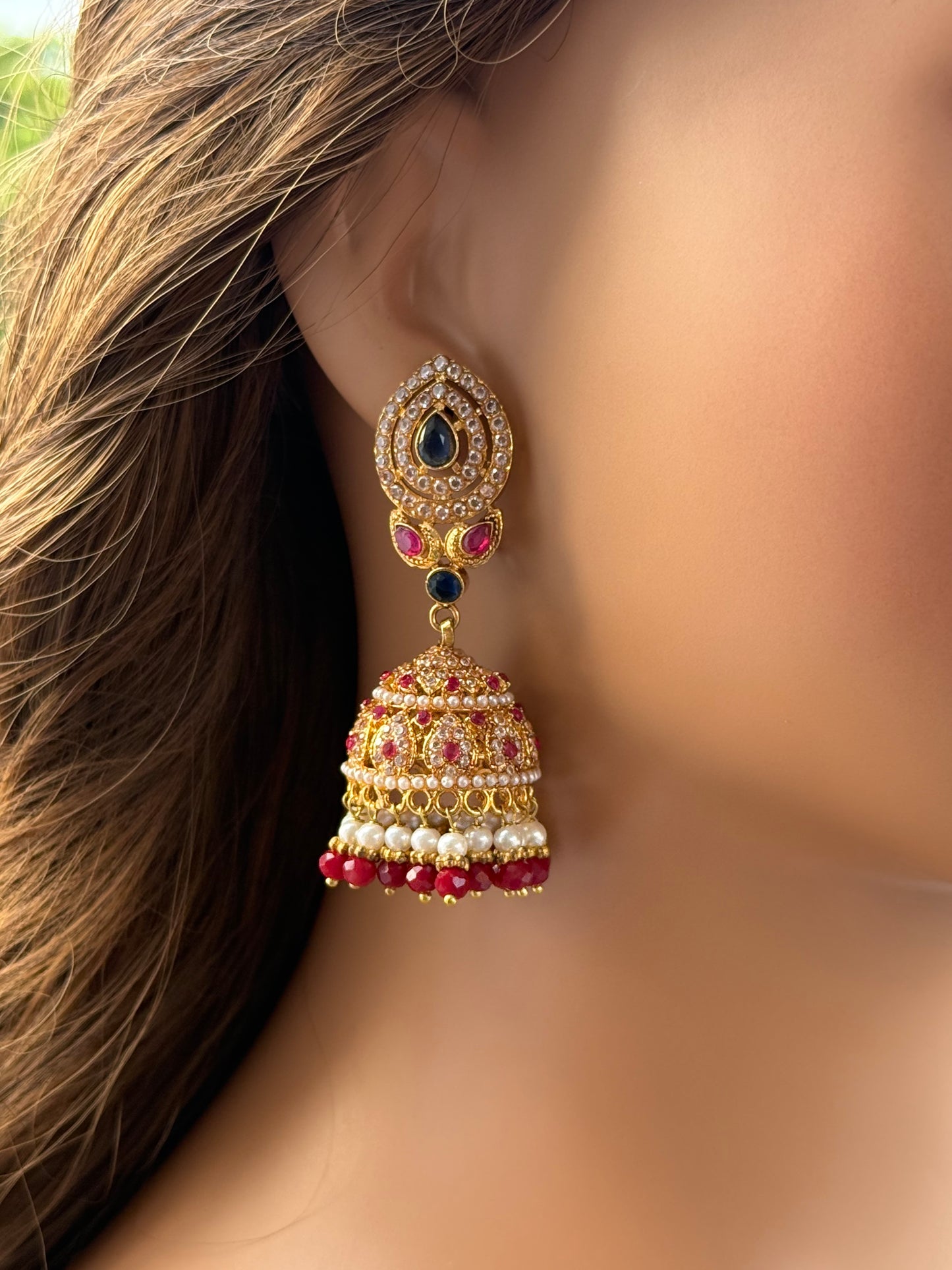 Ruby Royale Jhumkas-Er53