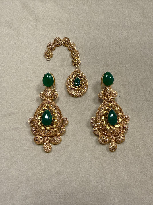 Green Earrings Tika-Er57
