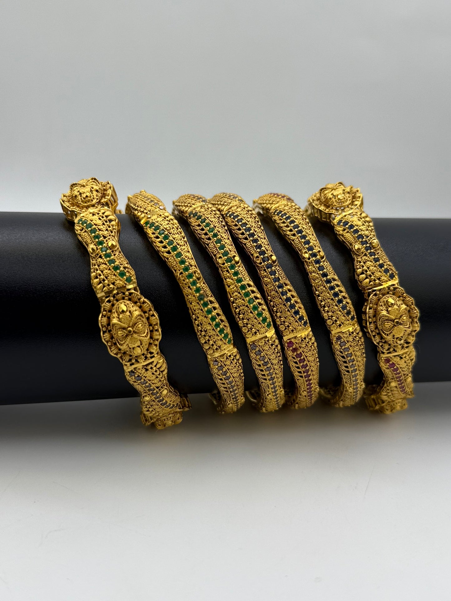 925 Silver Gold Plated Bangles-Sbg23