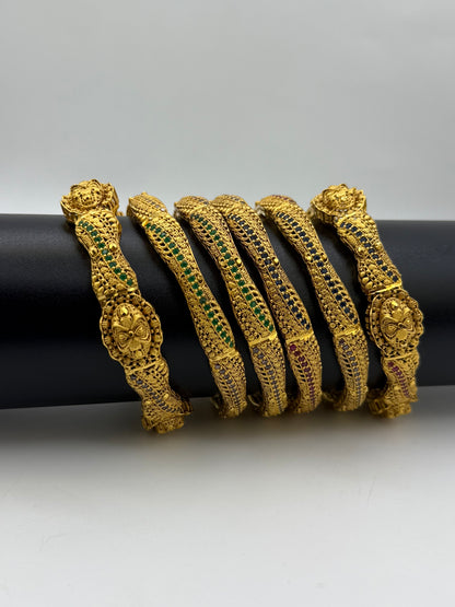 925 Silver Gold Plated Bangles-Sbg23