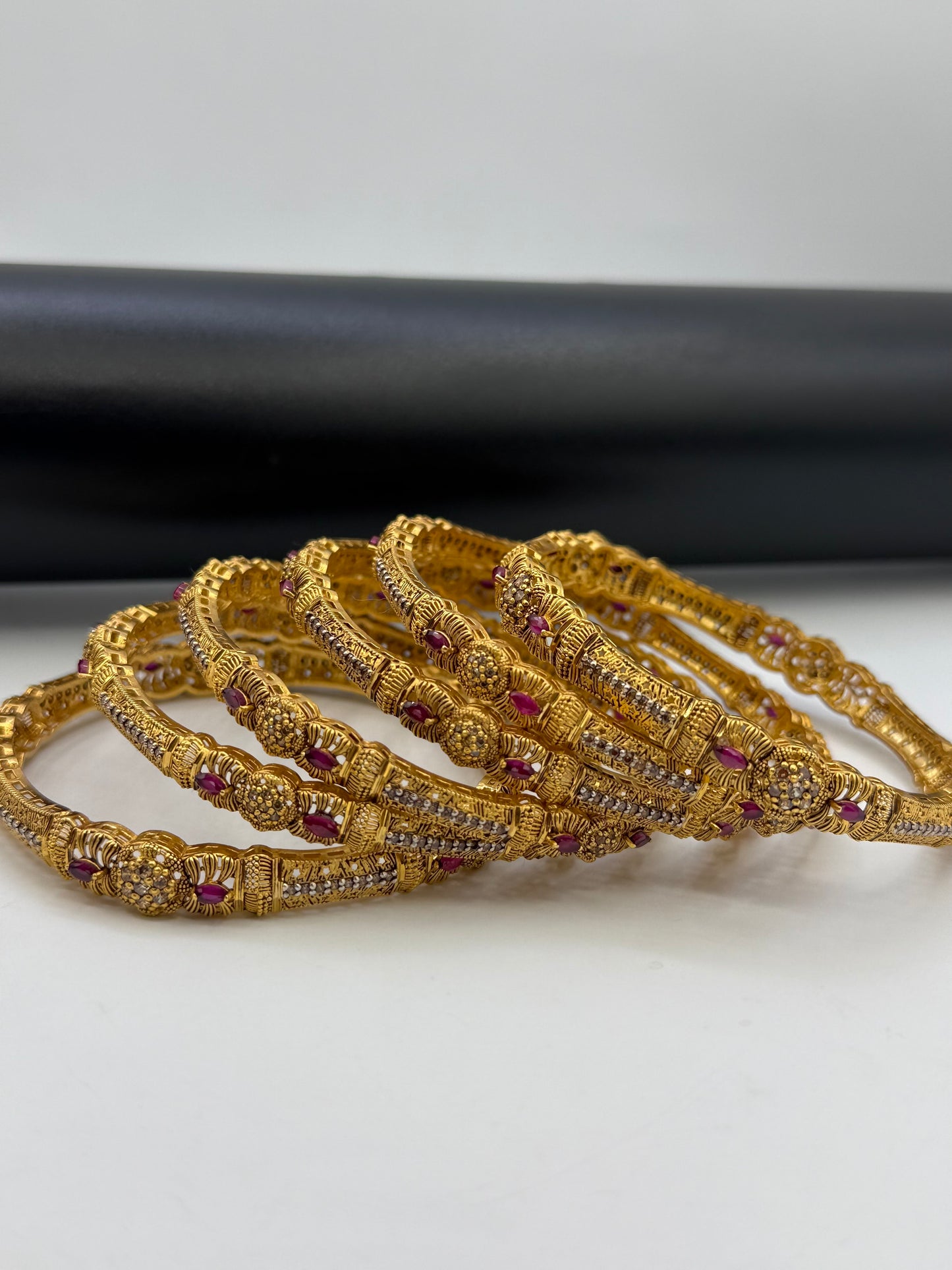925 Silver Gold Plated Bangles-Sbg39