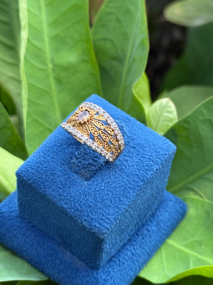 925 Silver GoldPlated Ring-Sr171
