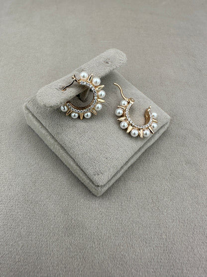 Pearl Hoop Earrings