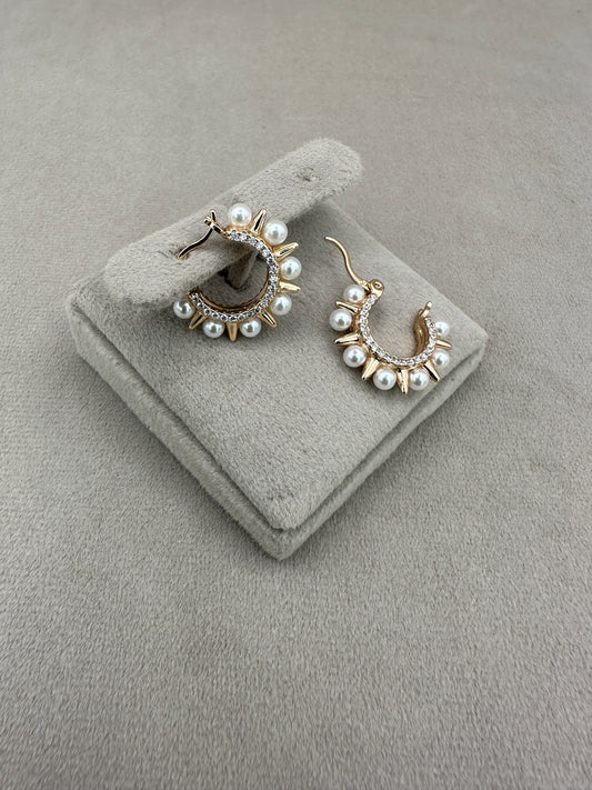 Pearl Hoop Earrings