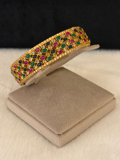 925 Silver Gold Plated Bangles-Sbg59