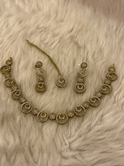 Goldplated necklace set-Ns63