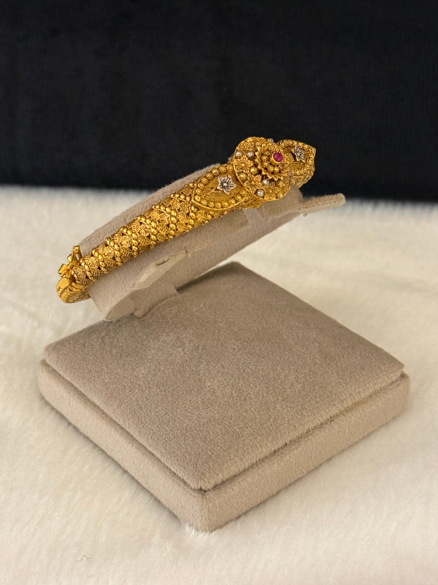 925 Silver Gold Plated Bangles-Sbg56