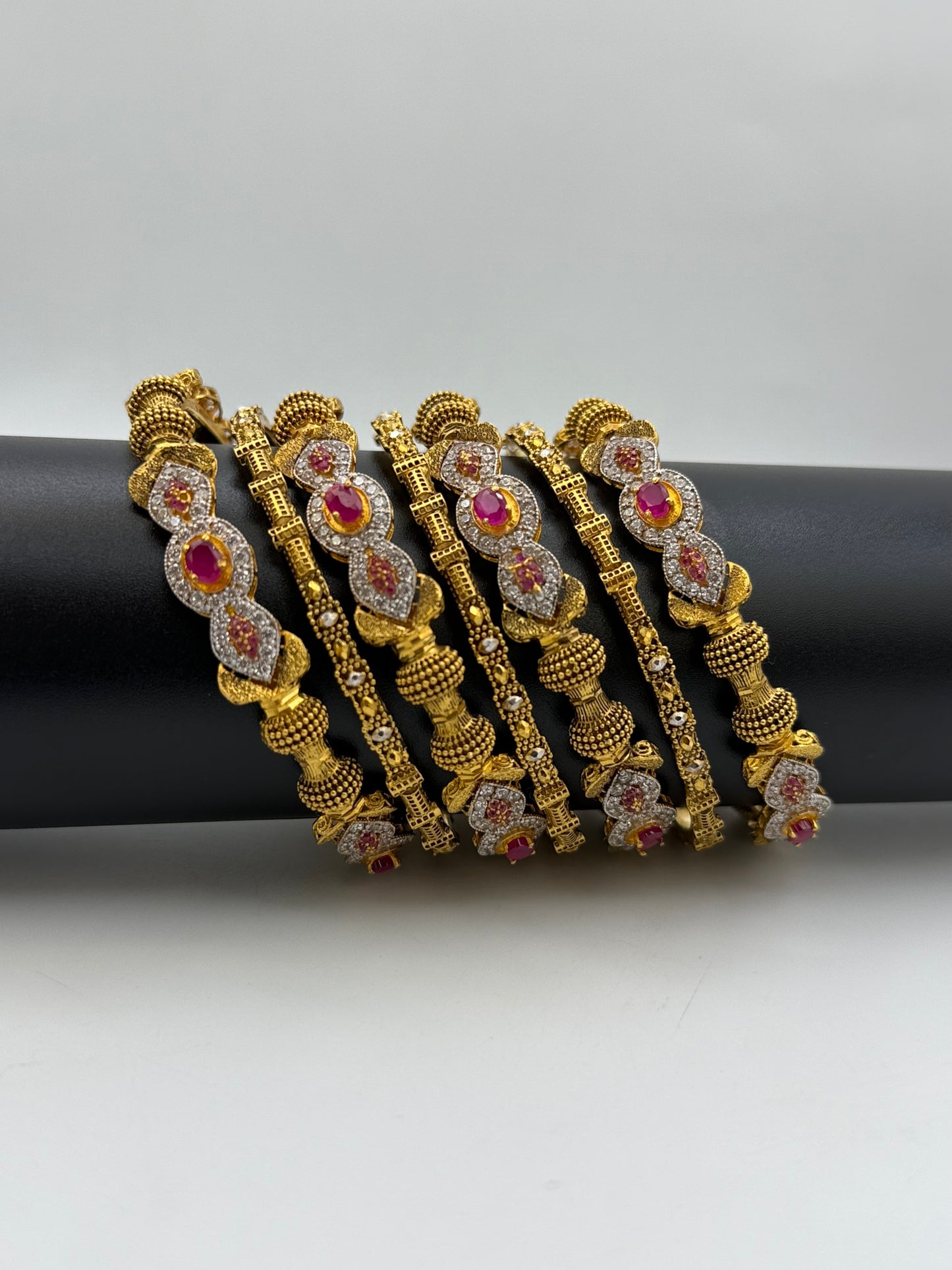 925 Silver Gold Plated Bangles-Sbg27