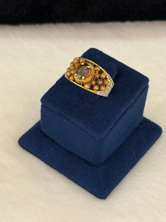 925 Silver GoldPlated Ring-Sr123