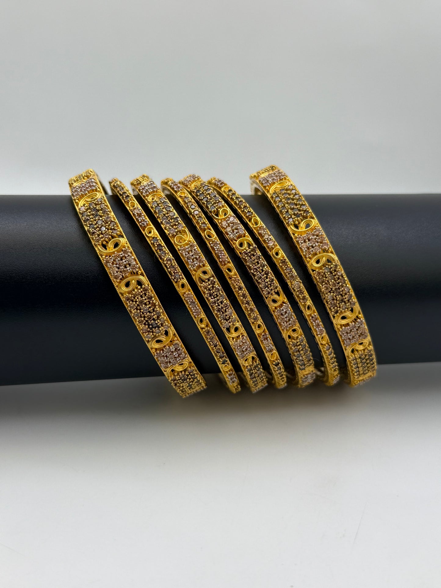 925 Silver Gold Plated Bangles-Sbg13