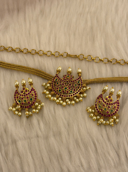 Goldplated Choker Set-Ns31
