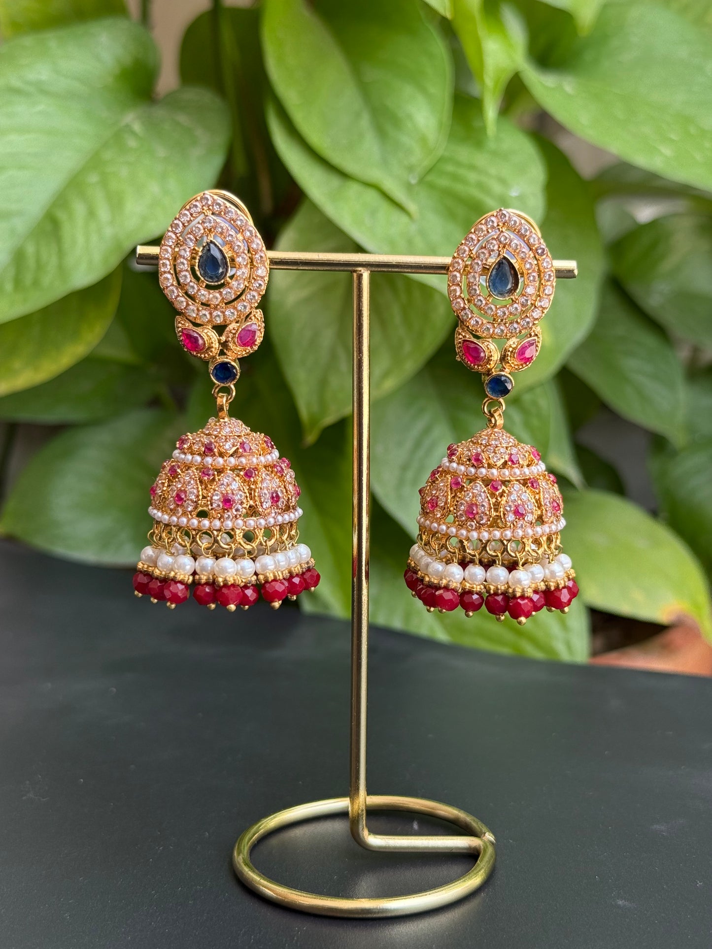 Ruby Royale Jhumkas-Er53