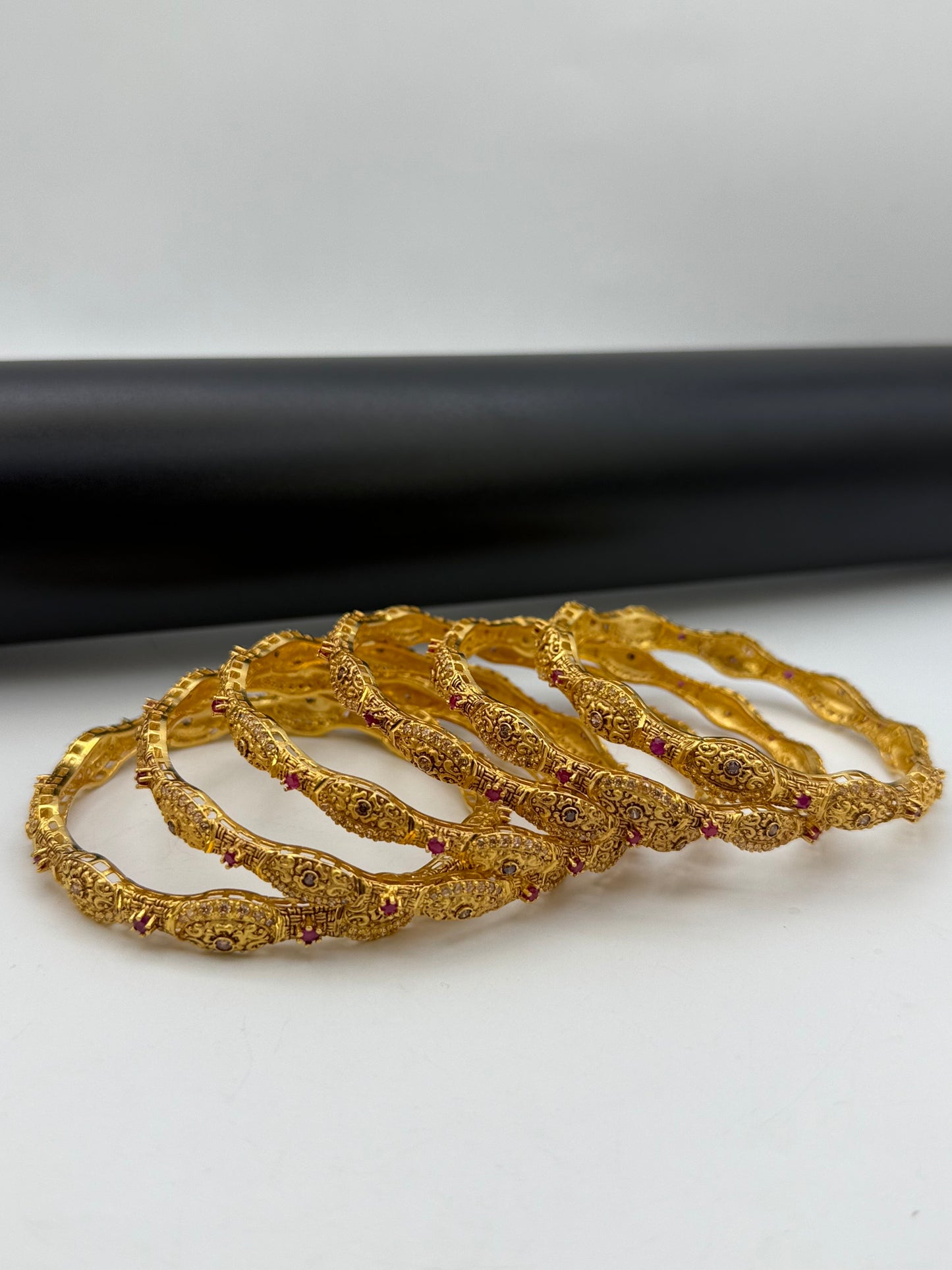 925 Silver Gold Plated Bangles-Sbg20