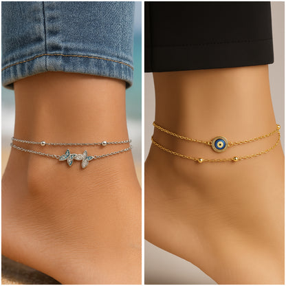 Charm Duo Anklet Set-Cs30