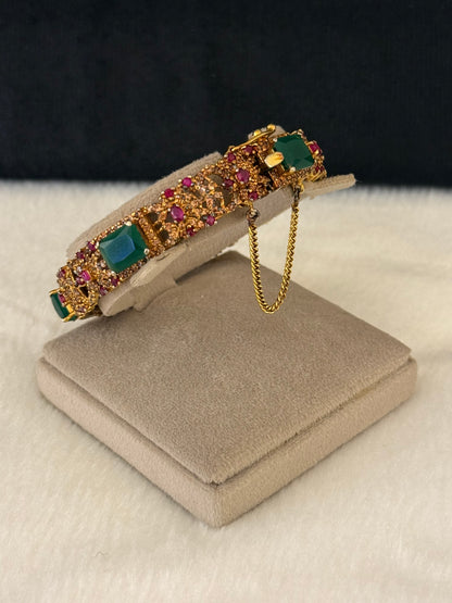 925 Silver Gold Plated Bangles-Sbg58