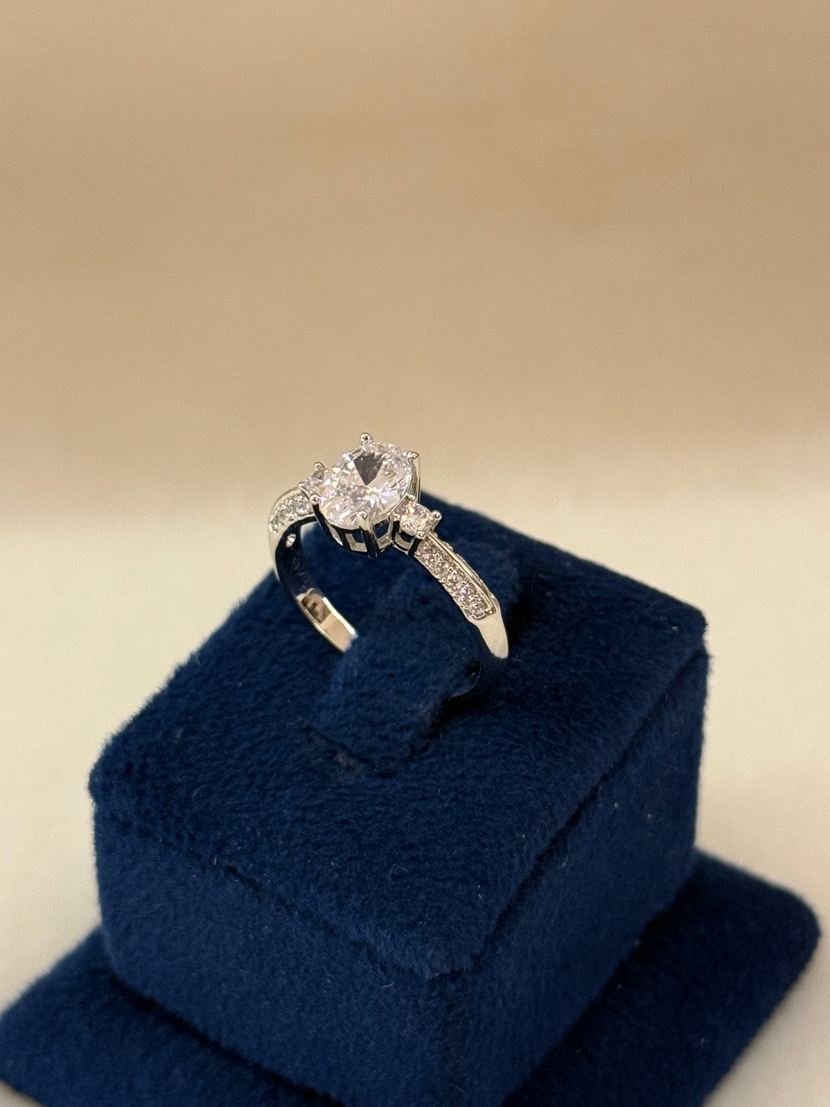Rhodium Plated Ring-R299